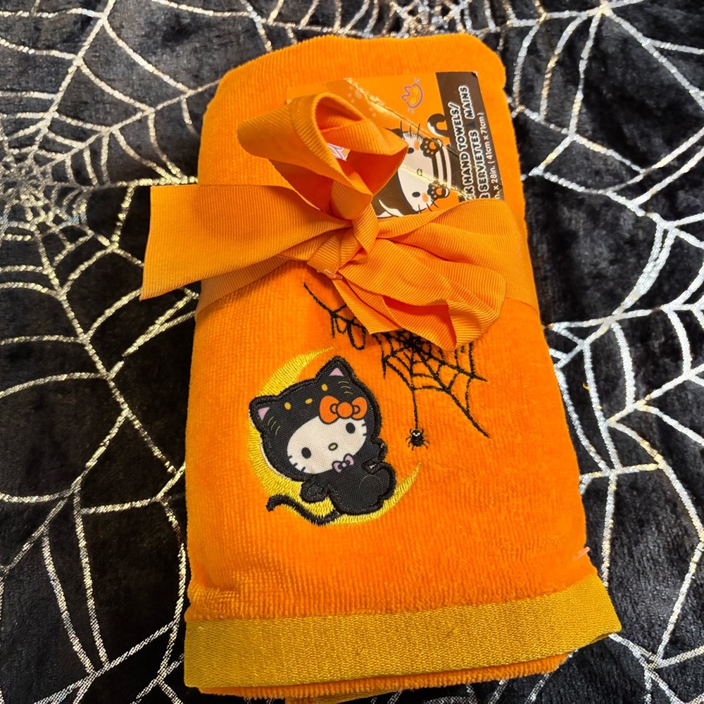 Hello Kitty - 2x Orange Hello Kitty Halloween Dish Towels